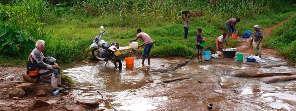 River crossing on the way to Amboseli