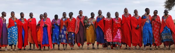 Maasai women in traditional dress